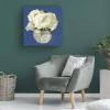 Wrapped Canvas Wall Art - Emma Scarvey 'White Hydrangeas I' Wall Art for Living Room, Bedroom, or Office Dcor - 18x18 view 4