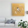 Trademark Fine Art Black Capped Chickadee on Gold by Danhui NAI, 24x24 view 3