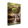 Wrapped Canvas Wall Art - Monte Nagler 'Stone Bridge Hocking Hills Ohio' Wall Art for Living Room, Bedroom, or Office Dcor - 16x24 view 1