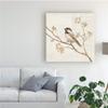 Trademark Fine Art Black Capped Chickadee Vintage Painting by Danhui NAI, 18x18 view 3