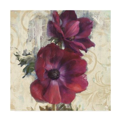 Trademark Fine Art Rich Anemones I on Ivory by Danhui NAI, 18x18
