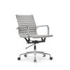 Mid Back Support with Arm Rest Office Ergonomic, Adjustable Swivel Vegan Leather Desk, Receptionist Chairs -Grey view 1