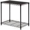 Amazon Basics 2-Shelf Stackable Storage, 13.3" D x 23.2" W x 22.2" H, Black view 1
