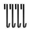 Sattiyrch 15" Wreath Hanger for Front Door,Sturdy Steel Wreath Door Hanger,Over The Door Hanger Hook (Black,4) view 1