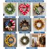 Sattiyrch 15" Wreath Hanger for Front Door,Sturdy Steel Wreath Door Hanger,Over The Door Hanger Hook (Black,4) view 2