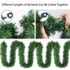10FT Artificial Christmas Garland - Prelit Garland with 40 LED Clear Lights (Green) view 4
