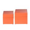 A&B Home Orange Decorative Box with Silver Accents, Set of 2 view 3