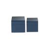 A & B Home Decorative Jewelry Boxes Organize Modern Oriental Style Set of 2 Blue with Silver Patterns 13.6" x 11.4" view 3