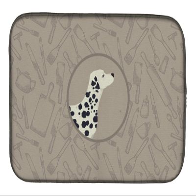 Caroline's Treasures CK2181DDM Dalmatian In the Kitchen Dish Drying Mat Absorbent Dish Drying Mat Pad for Kitchen Counter Dish Drainer Mat for Countertop, 14 x 21", Multicolor