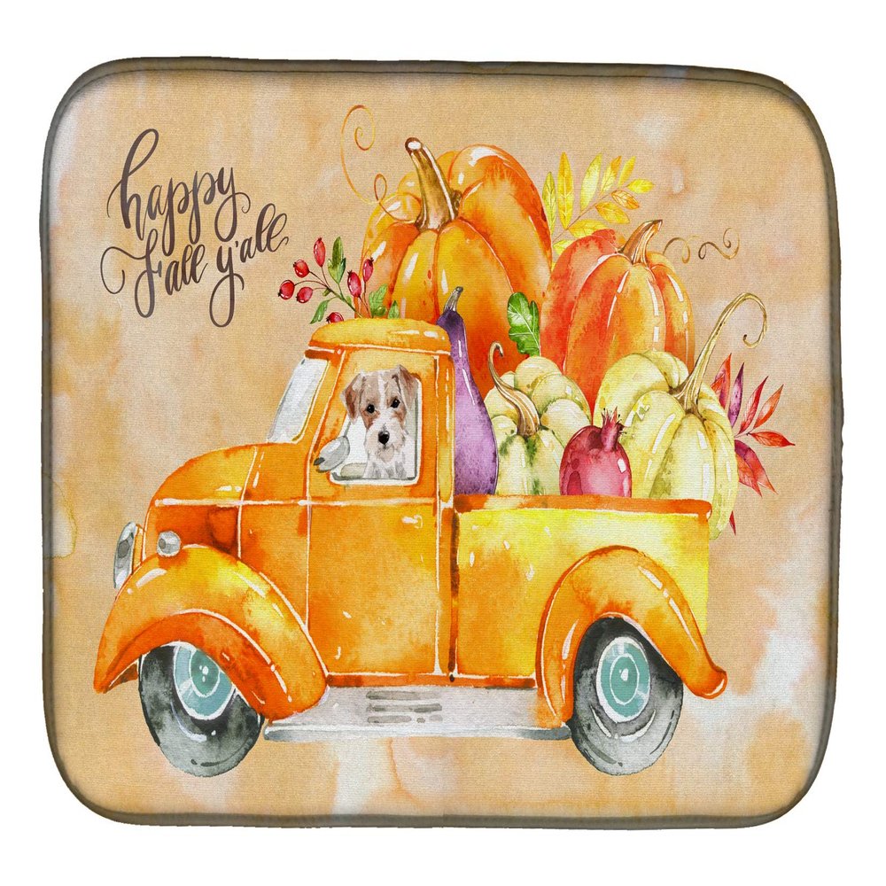 Caroline's Treasures CK2679DDM Fall Harvest Jack Russell Terrier Dish Drying Mat Absorbent Dish Drying Mat Pad for Kitchen Counter Dish Drainer Mat for Countertop, 14 x 21", Multicolor