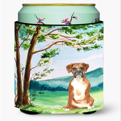 Caroline's Treasures CK2578TBC Under The Tree Boxer Tall Boy Hugger Can Cooler Sleeve Hugger Machine Washable Drink Sleeve Hugger Collapsible Insulator Beverage Insulated Holder