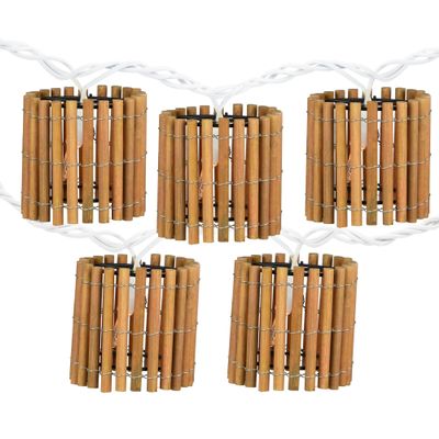 Northlight Tropical Bamboo Indoor Outdoor Patio String Light Set - 7.25' White Wire - 10ct