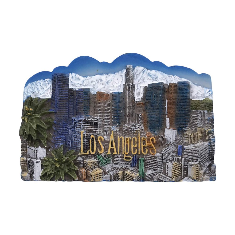 Los Angeles USA 3D Refrigerator Magnet Tourist Souvenirs Resin Magnetic Stickers Fridge Magnet Home & Kitchen Decoration from China