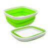 SAMMART Set of 2-7.7L (2 Gallon) Collapsible Tub - Foldable Dish Tub - Portable Washing Basin - Space Saving Plastic Washtub (2, Green) view 2