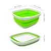 SAMMART Set of 2-7.7L (2 Gallon) Collapsible Tub - Foldable Dish Tub - Portable Washing Basin - Space Saving Plastic Washtub (2, Green) view 3
