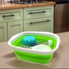 SAMMART Set of 2-7.7L (2 Gallon) Collapsible Tub - Foldable Dish Tub - Portable Washing Basin - Space Saving Plastic Washtub (2, Green) view 4