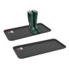 All Weather Boot Tray  Set of 2 Large Water-Resistant Plastic Utility Shoe Mat for Indoor and Outdoor Use in All Seasons by Stalwart (Black) view 1