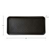 All Weather Boot Tray  Set of 2 Large Water-Resistant Plastic Utility Shoe Mat for Indoor and Outdoor Use in All Seasons by Stalwart (Black) view 3