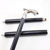 RW Walking Cane Vintage Antique Walking Stick Black Hardwood Wooden Shaft Silver Brass jaguare Handle Knob Gift view 4