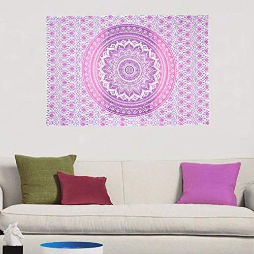 Womencrafts Indian Decorative Ombre Mandala Poster Throw Hippie Mandala Wall Hanging Handmade Cotton Poster,Mandala Tapestries (30x40'')