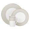 Lenox Pleated Colors 3-Piece Place Setting, 3.65 LB, Taupe/Grey view 1