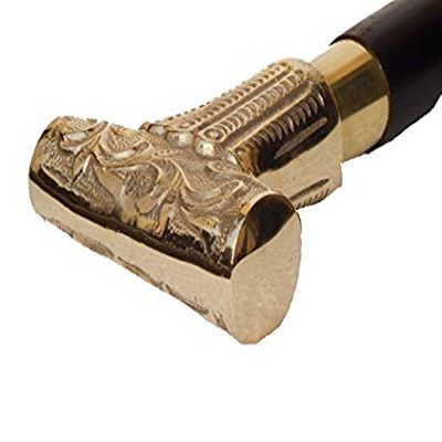 Shaheera Nautical Wooden 37 Decorative Walking Cane/Walking Stick Premium Quality Decorative Prop with Brass Handle B