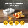 Fit Meal Prep 125 Pack 22 oz Plastic Nacho Trays, 2 Compartment Disposable Chip and Dip Holder, 8" x 6" Clear Nacho Containers, Ideal for Party Festival Carnival Concession Stand Movie Night Supplies view 4