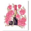 The Oliver Gal Artist Co. Fashion and Glam Wall Art Canvas Prints 'Rosebush Lipstick' Home Dcor, 20" x 24", Pink, Black view 1