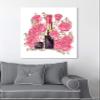 The Oliver Gal Artist Co. Fashion and Glam Wall Art Canvas Prints 'Rosebush Lipstick' Home Dcor, 20" x 24", Pink, Black view 3
