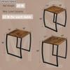 SRIWATANA Nesting Tables, Vintage Side End Tables Living Room, Coffee Snack Table Set of 3 view 3