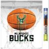 Trends International NBA Milwaukee Bucks - Drip Ball 20 Wall Poster, 22.375" x 34", Poster & Clip Bundle view 1
