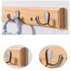 Panet Coat Rack Coat Rack Wall Hanging Wall Porch Entry Clothes Hook Living Room Solid Wood Shelf Multifunctional Bedroom Hanger (Color : Brown, Size : 74 * 6cm) view 3