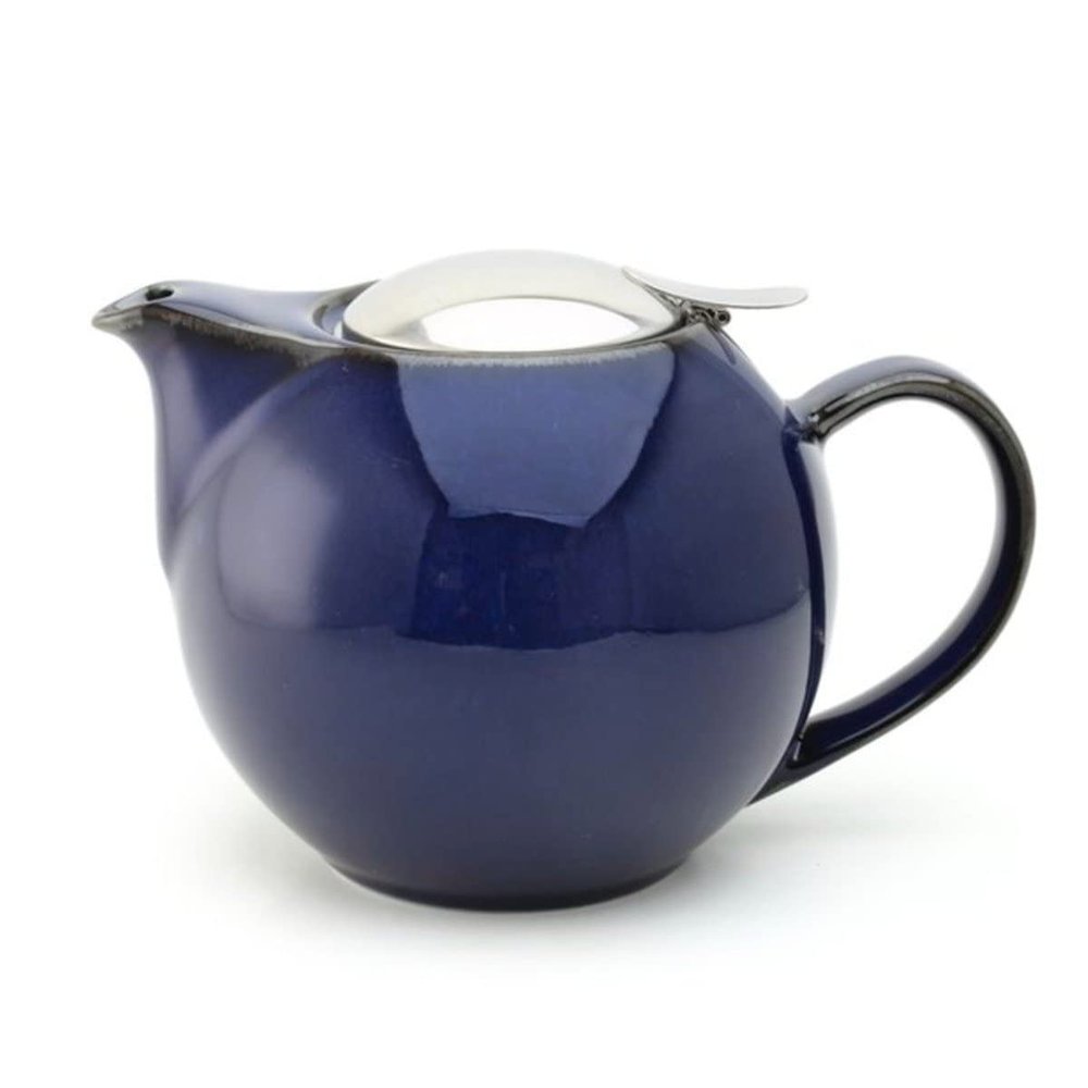 BEE HOUSE Round Teapot 34oz by ZERO JAPAN - Jeans Blue