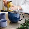 BEE HOUSE Round Teapot 34oz by ZERO JAPAN - Jeans Blue view 2