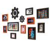 10 Pcs Picture Frames Gallery Frame Set for Wall, 1 Set of Ornaments, with Hanging Template, Glass Window and Photo Mats, 46. 825.5-inch Collage Frames view 1
