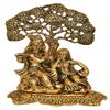 VRINDAVANBAZAAR.COM Radha Krishna Sitting Under Tree Idol Metal Statue Showpiece- Vrindavan Bazaar view 2