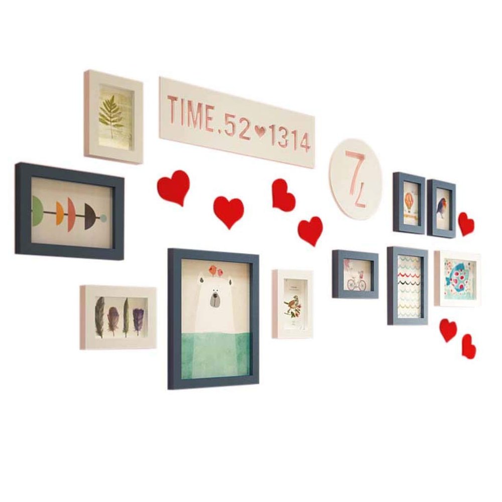 10 Multi Picture Frame Set, Photo Frame, Wall Frame Set with 10 Frames, Large Photo Frame Wall Set, Covers 144cm x 63cm, Best Wall Decorations, Children Picture Frames