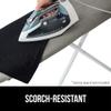 GORILLA GRIP The Original Ironing Board Cover and Pad, Silicone Coating, 400F Scorch Resistant Thick Padding, Heavy Duty Iron Covers Standard Boards, Hook and Loop Fastener Strap, Silver 15x54 view 3