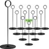 Gray Bunny Metal Table Number Holders, 12 Pack, 8 in Tall, Black, Card Holders Tabletop Table Number Stands, Wire Clip for Restaurants Recipe Place Card Signs, Weddings, Banquets, Pictures view 1