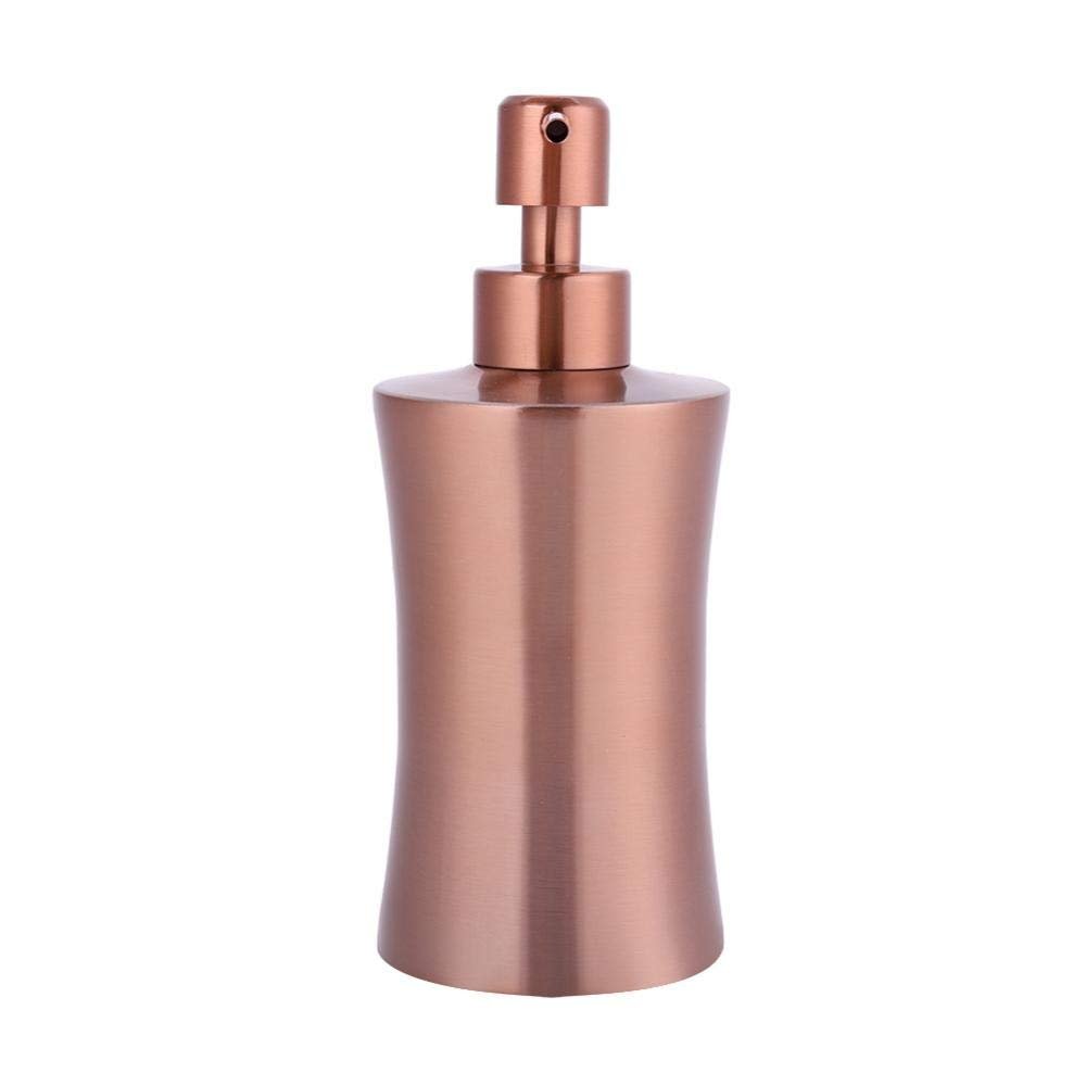 304 Stainless Steel Liquid Dispenser Container Sink Liquid Lotion Dispenser Pump Storage Holder Bottle for Kitchen Bathroom (400ml)
