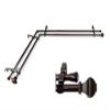 InStyleDesign Eugene Corner Window Double Curtain Rod 13/16 inch Dia. Cocoa 28-48 inches Brown Finish view 1