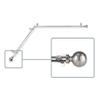 InStyleDesign Desmond Corner Window Double Curtain Rod 13/16 inch Dia. Satin Nickel 66-120 inches Silver Finish view 1