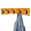 PEG AND RAIL Solid Cherry Arched Wall Mounted Coat Rack Bronze Hat & Coat Hooks - Made in The USA (Cherry, 36" x 4.5" with 7 Hooks) view 4