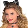 Black Leather Fancy Kitty Deluxe Collar (5.25" x 6.25") - Pack of 1 - Perfect Fit & Style for Your Feline view 3