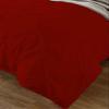 HR Luxury Linen Soft Luxurious 1-Piece Pinch Pleated Pintuck Decorative Quilt Duvet Cover with Corner Ties 100% Cotton 400 Thread Count Comforter Cover (Full/Queen, Burgundy) view 2