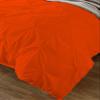 HR Luxury Linen Soft Luxurious 1-Piece Pinch Pleated Pintuck Decorative Quilt Duvet Cover with Corner Ties 100% Cotton 400 Thread Count Comforter Cover (Full/Queen, Orange) view 2