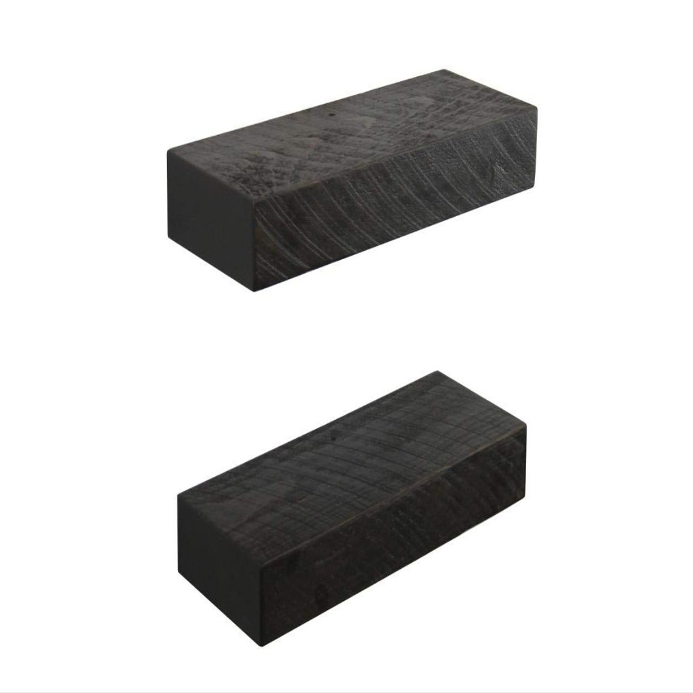 joelsantiques 24 Inch Wooden Floating Shelves for Wall - 24x7x3 in - Made of Natural Wood - Heavy Duty Rustic Wall Shelves - Perfect for Bathroom, Living Room, Kitchen - Set of Two - Mocha