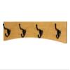 PegandRail Solid Cherry Arched Wall Mounted Coat Rack Bronze Hat & Coat Hooks - Made in The USA (Natural, 20" x 4.5" with 4 Hooks) view 1