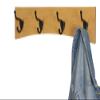 PegandRail Solid Cherry Arched Wall Mounted Coat Rack Bronze Hat & Coat Hooks - Made in The USA (Natural, 20" x 4.5" with 4 Hooks) view 2