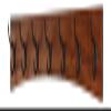 PEG AND RAIL Solid Cherry Arched Wall Mounted Coat Rack Bronze Hat & Coat Hooks - Made in The USA (Mahogany, 36" x 4.5" with 7 Hooks) view 1